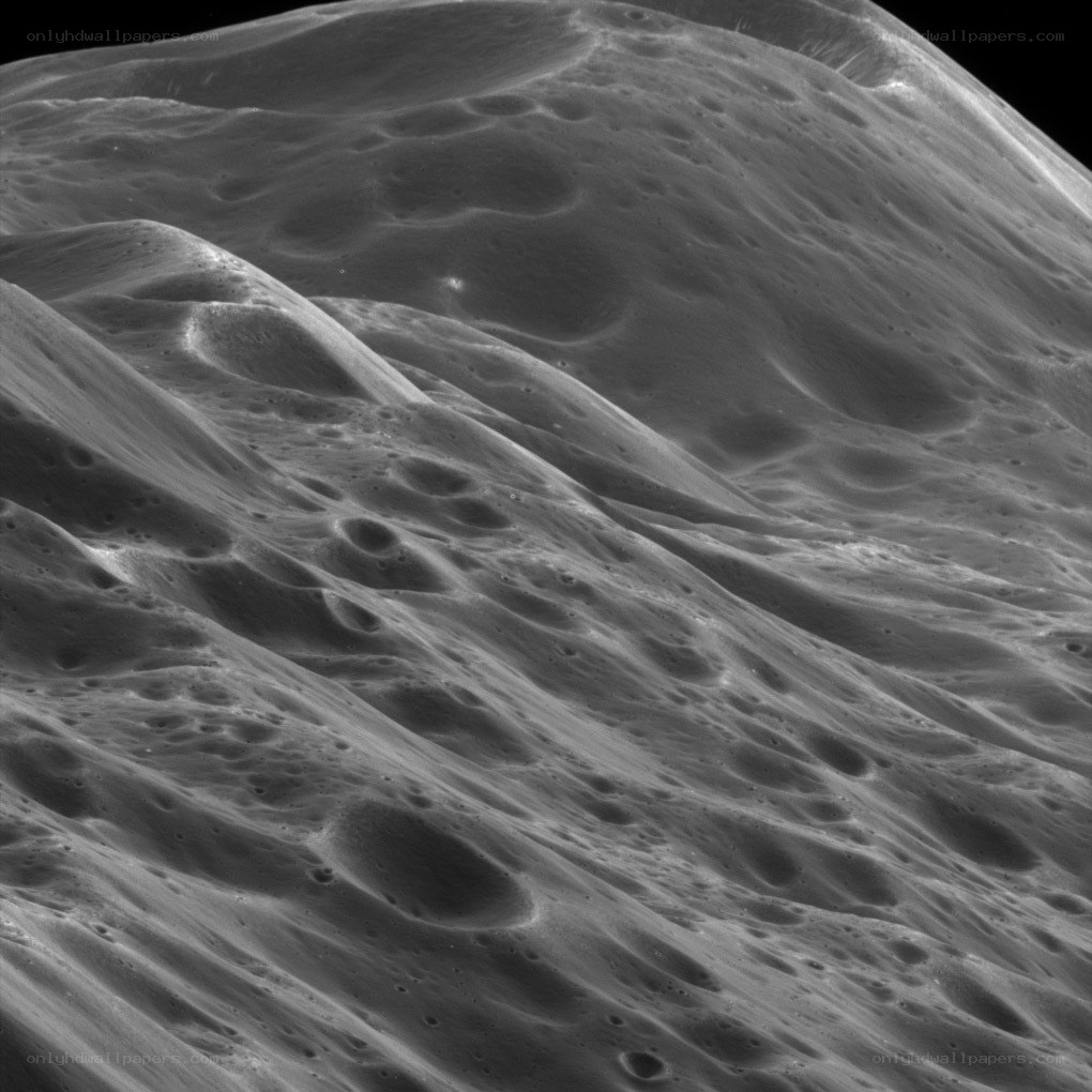 Cratered surface of a celestial body