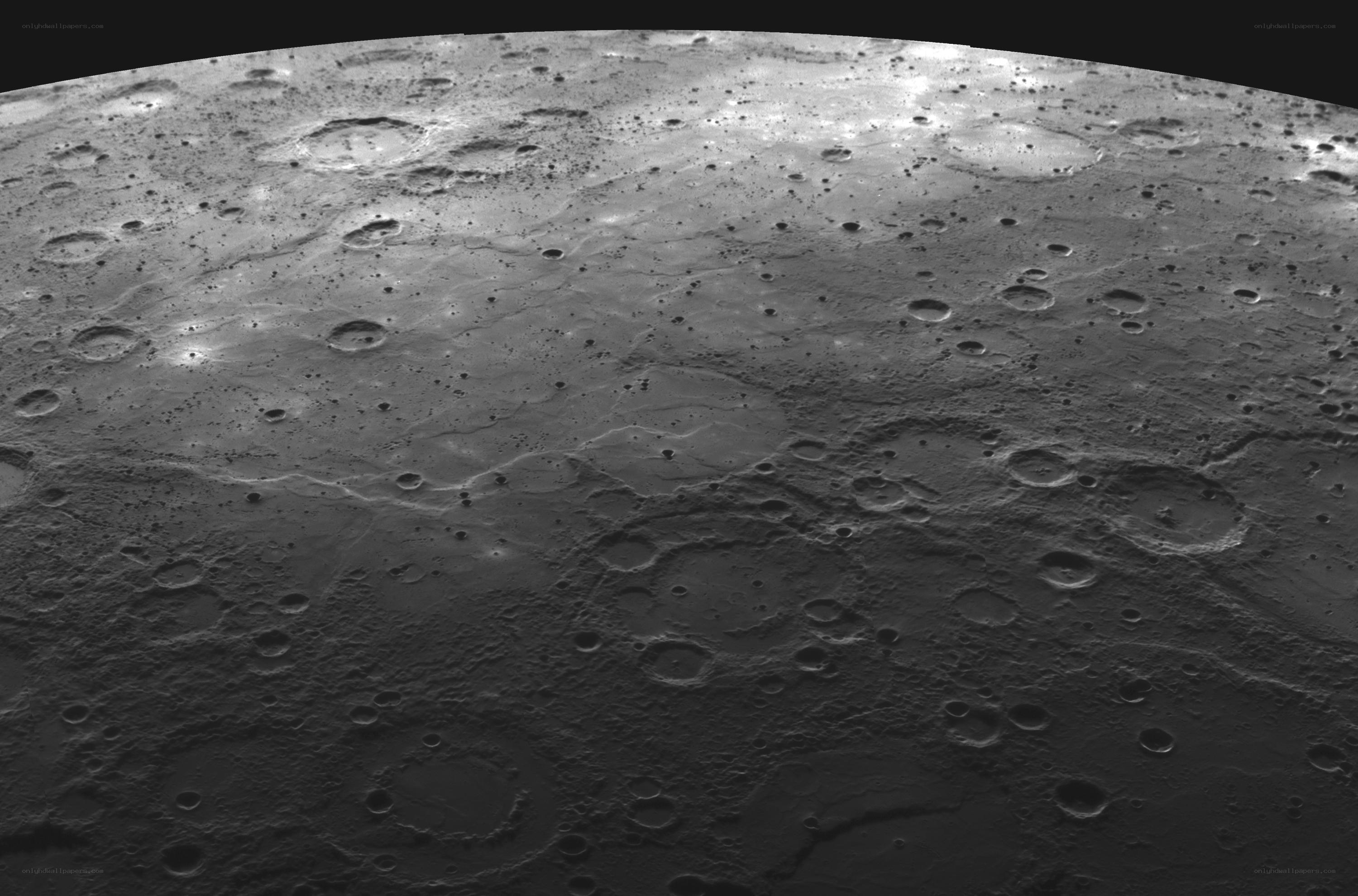 cratered surface of a moon