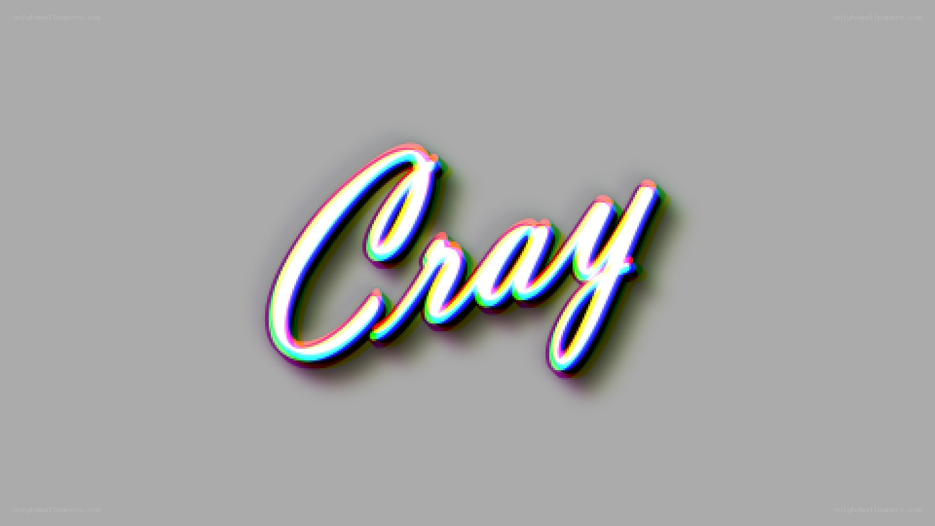 Cray text with glitch effect