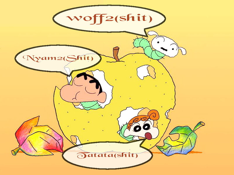 Crayon Shin-chan characters in fruit