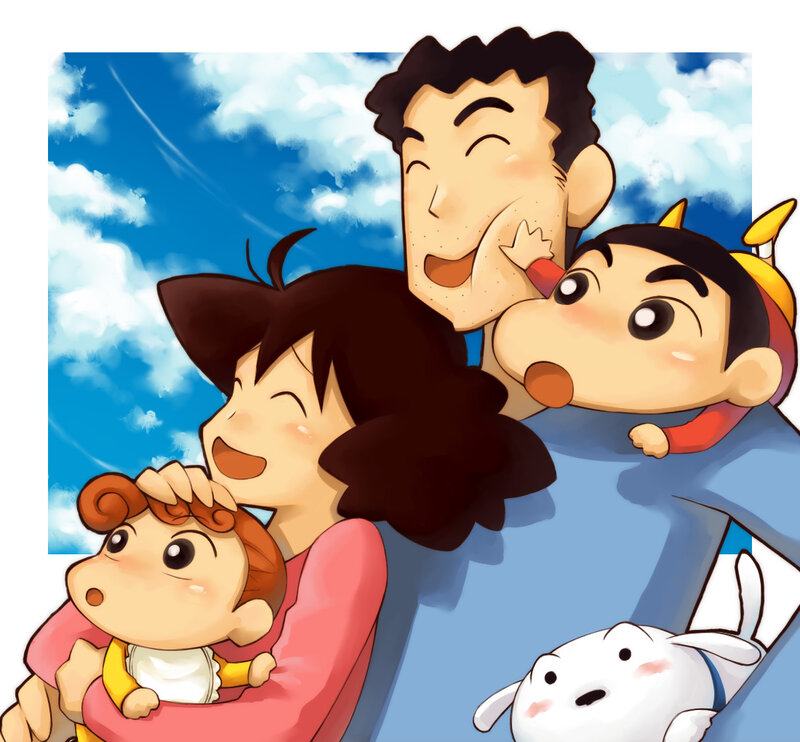 Crayon Shin-chan family portrait