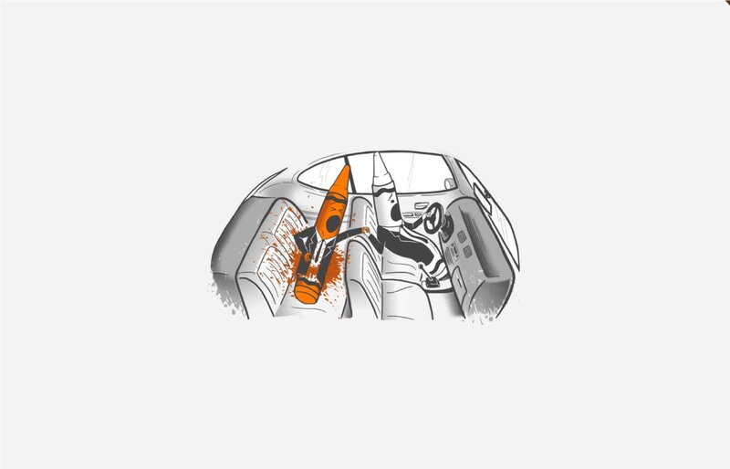 Crayons in Car