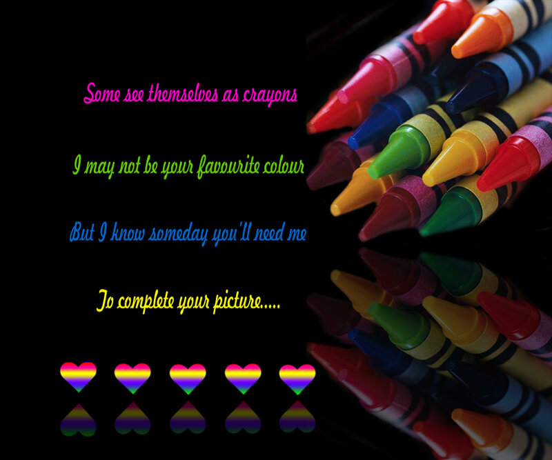 Crayons with Text