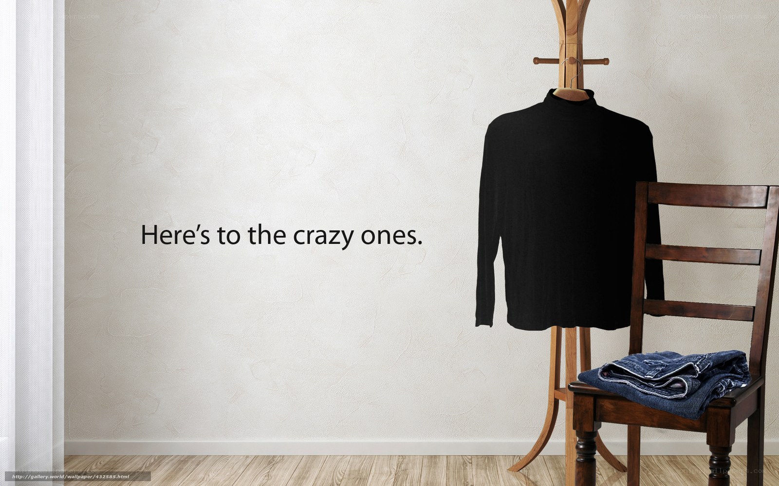 Crazy ones quote with clothes