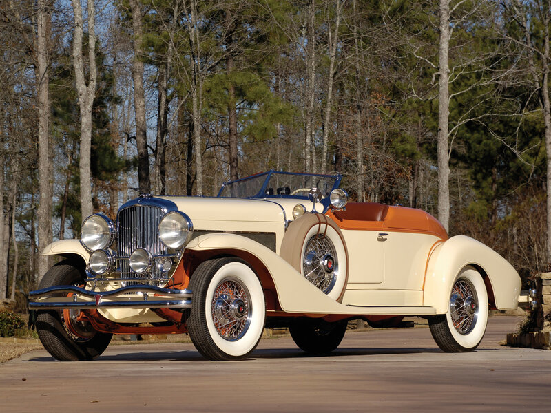 Cream and Orange Vintage Car