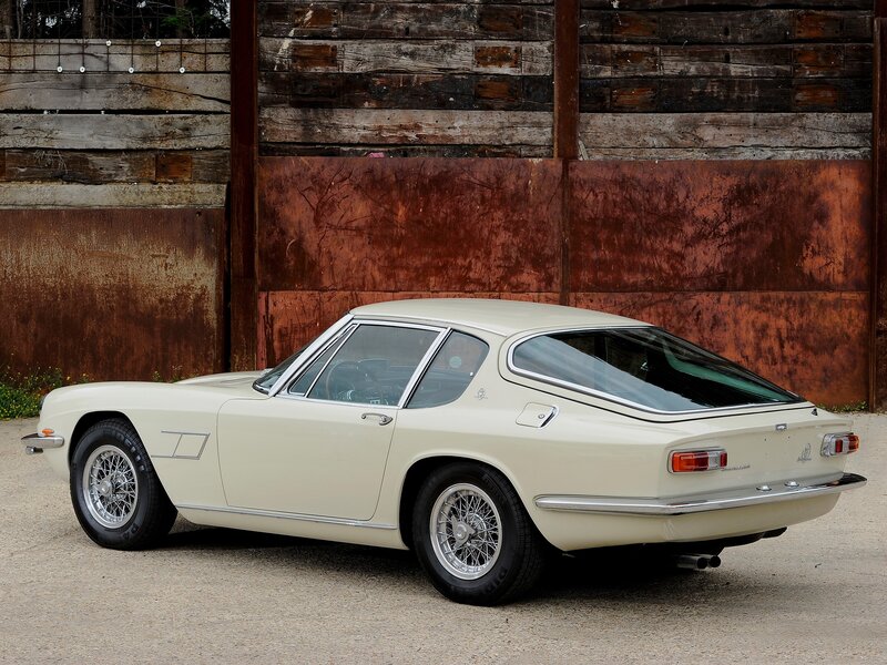 Cream-colored classic sports car