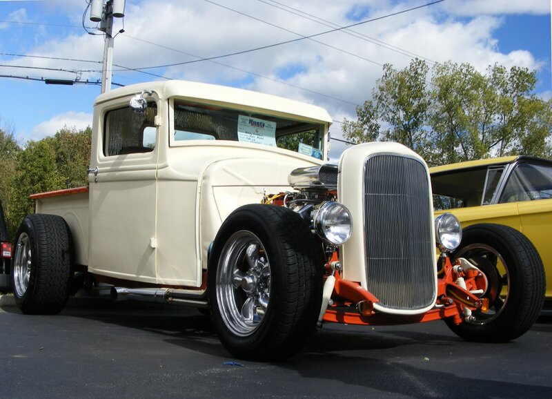 Cream-colored Hot Rod Truck