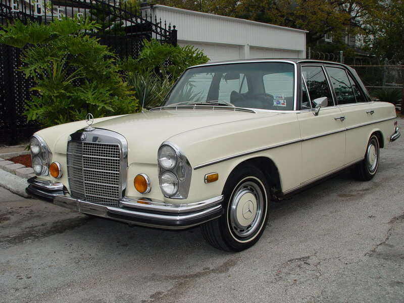 Cream-colored Mercedes-Benz