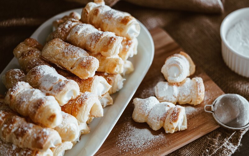 Cream-filled Pastries — Brown