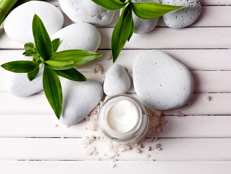 Cream Jar with Stones