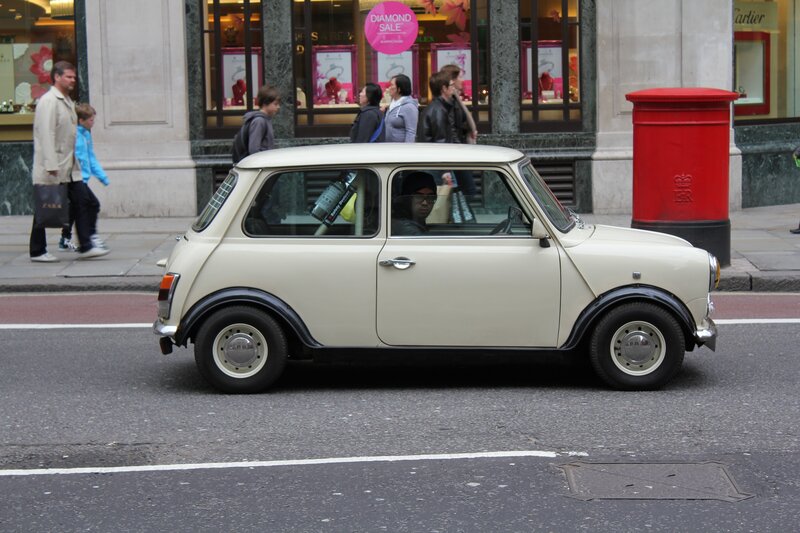 Cream Mini Cooper Car