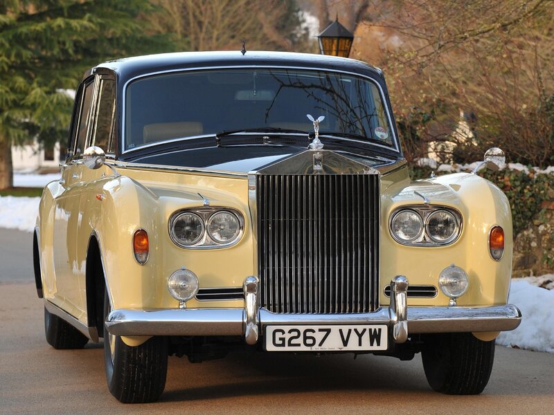 Cream Rolls-Royce Car