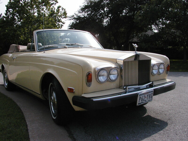 Cream Rolls-Royce convertible