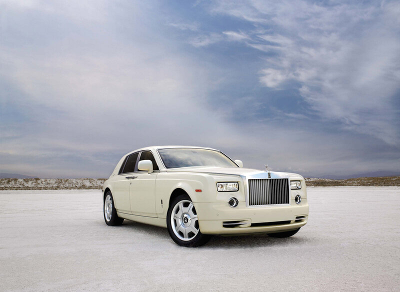 Cream Rolls-Royce Phantom