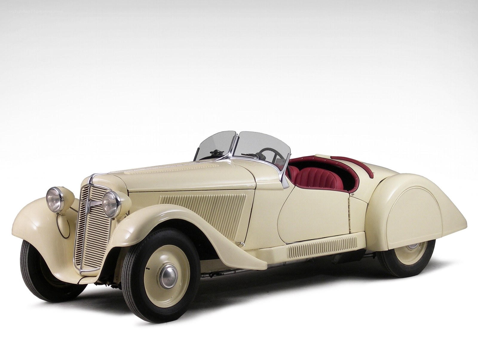 Cream vintage convertible car