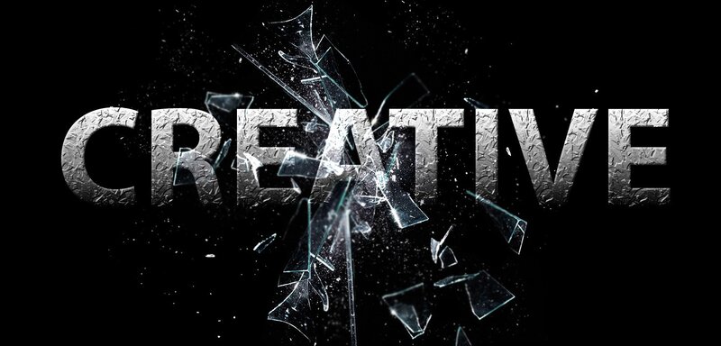 creative breaking glass