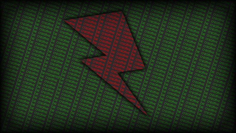 creative text pattern with arrow