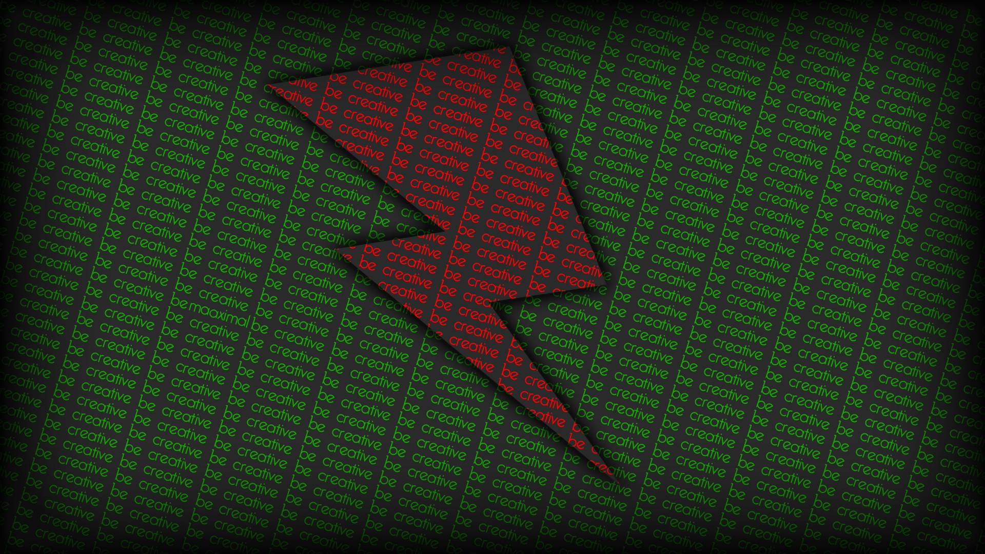 creative text pattern with arrow