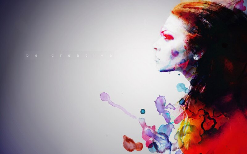 creative woman profile art