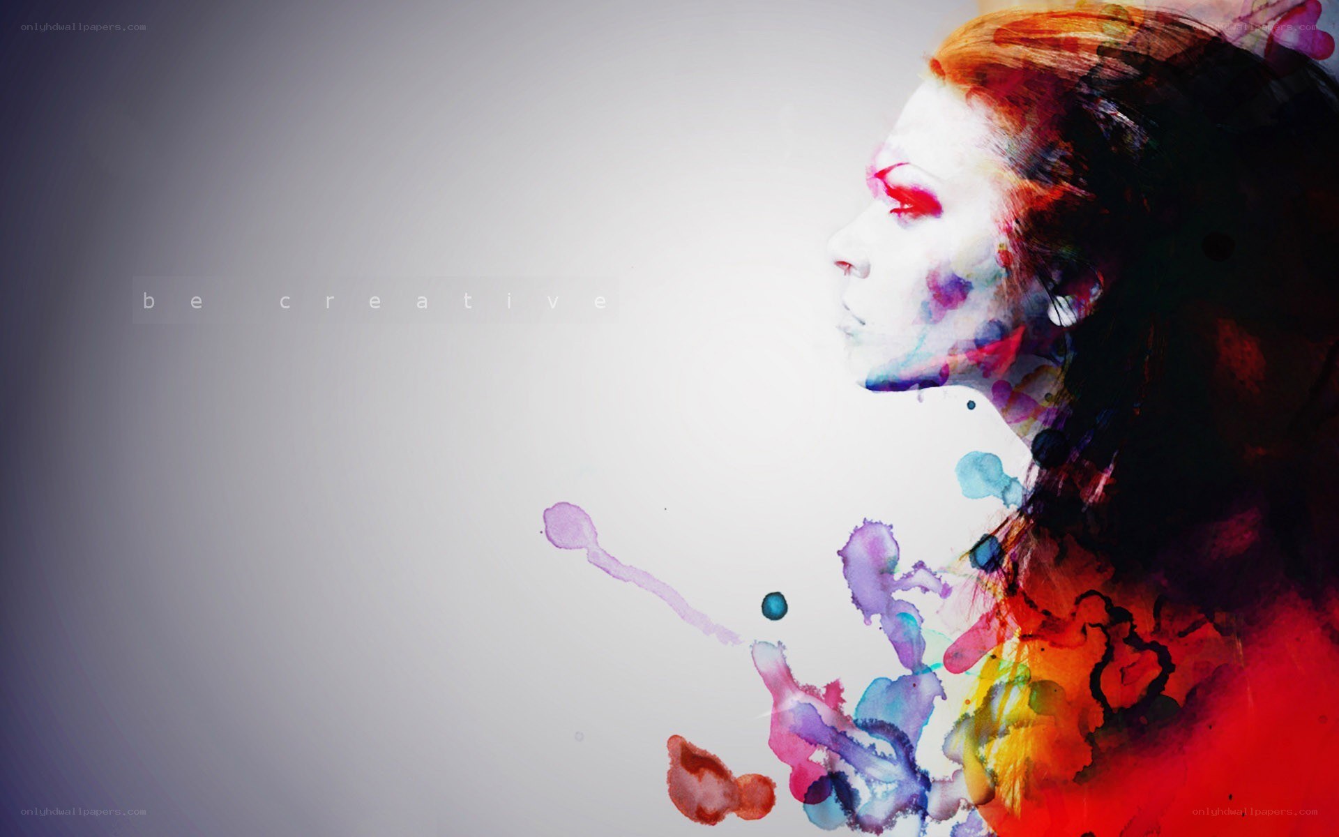 creative woman profile art
