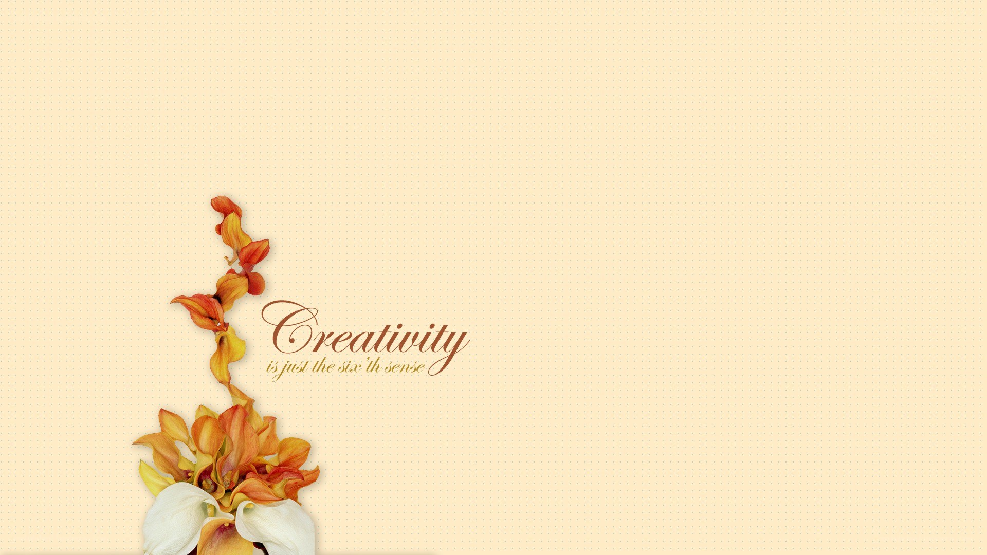 Creativity quote with flowers