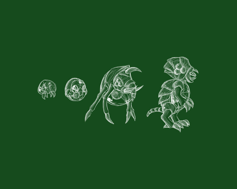 creature evolution sketch
