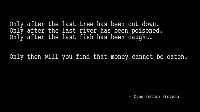 Cree Indian Proverb