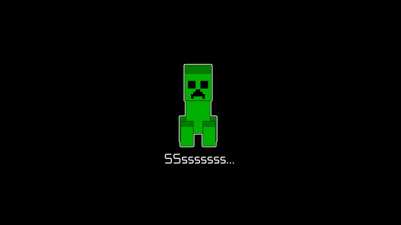 Creeper hissing in Minecraft