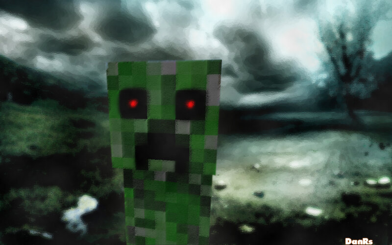 Creeper in a dark landscape