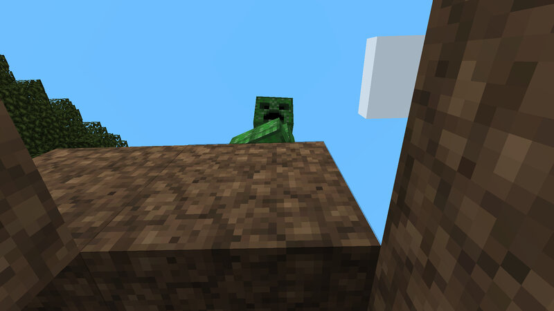 Creeper on Dirt Block