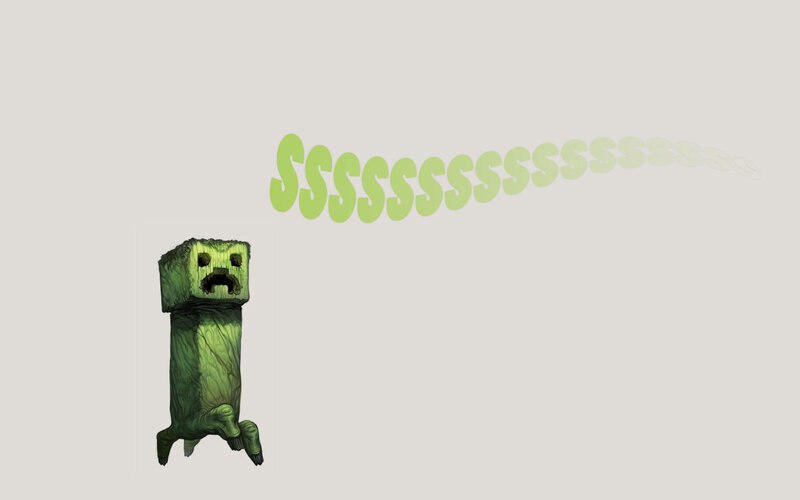 Creeper screaming in Minecraft