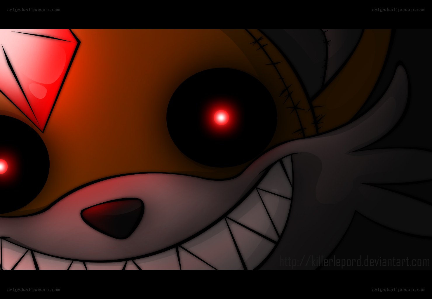 creepy animated character close-up
