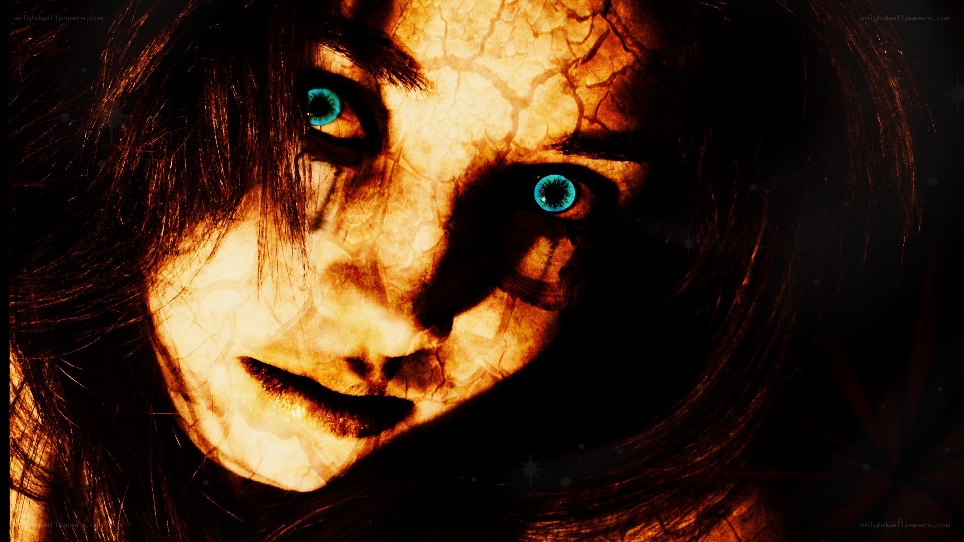 creepy doll face close-up