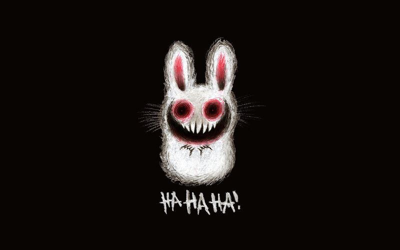 Creepy White Rabbit