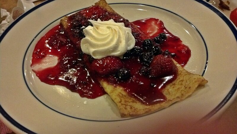 Crepe with Berries and Whipped Cream