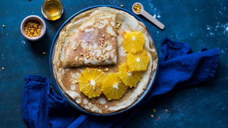 Crepes with Oranges