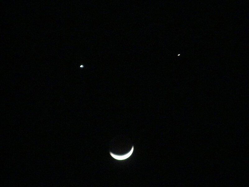 Crescent Moon and Planets