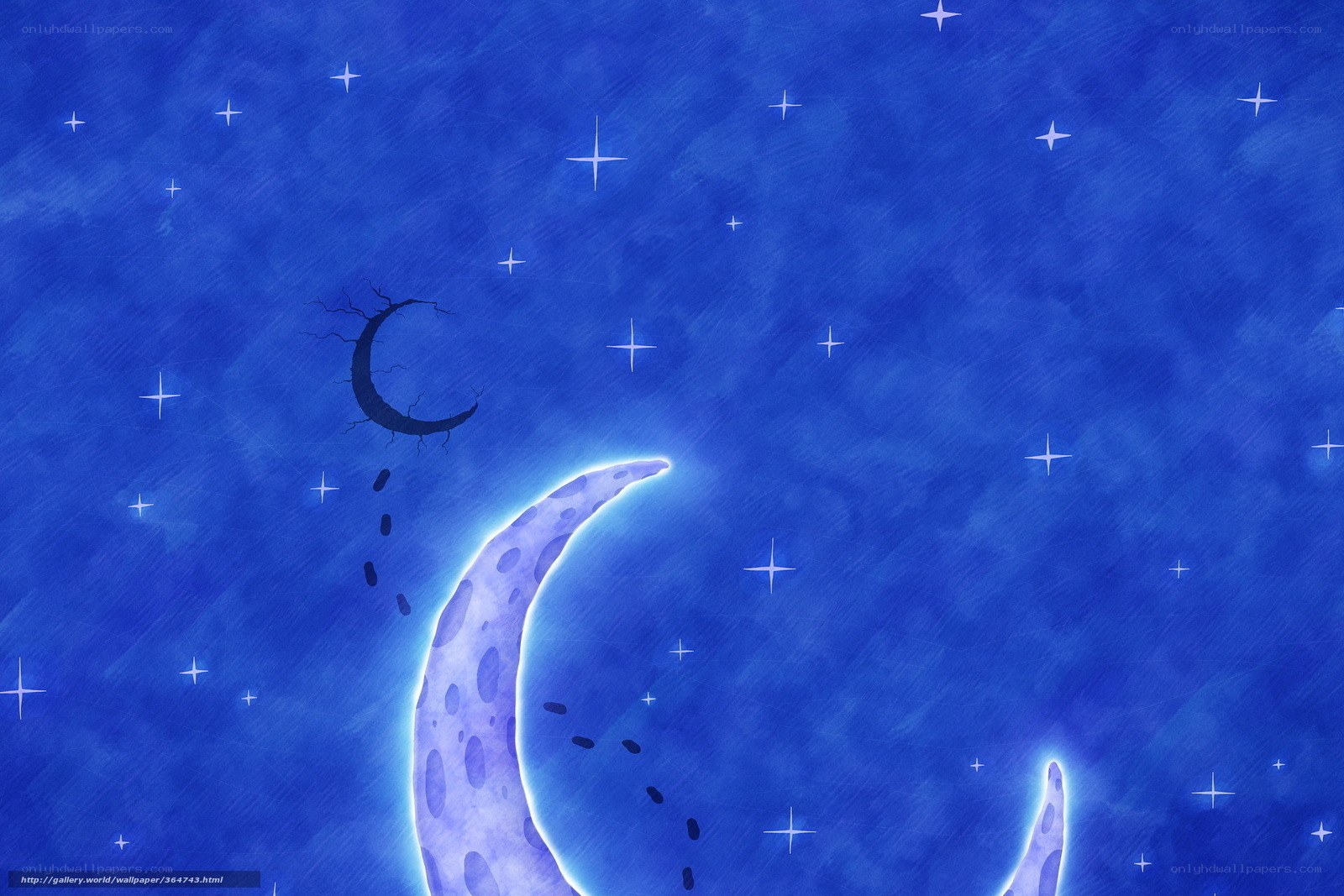 Crescent moon and stars
