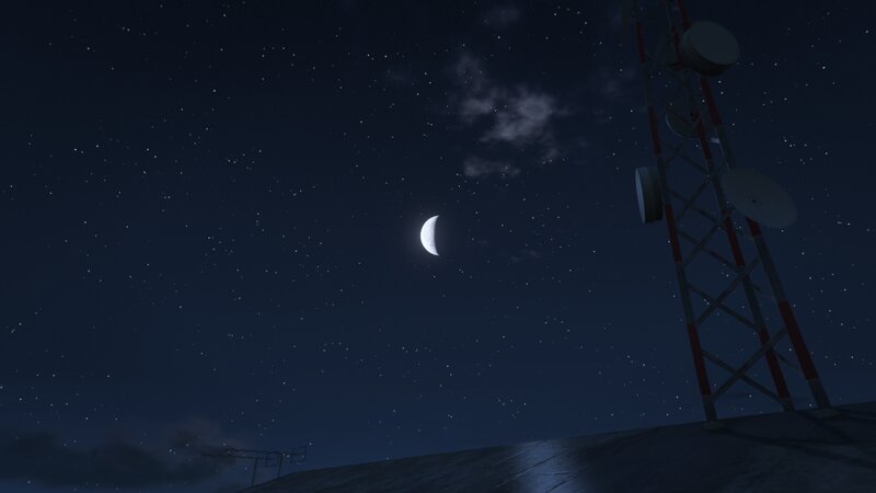 Crescent Moon and Tower