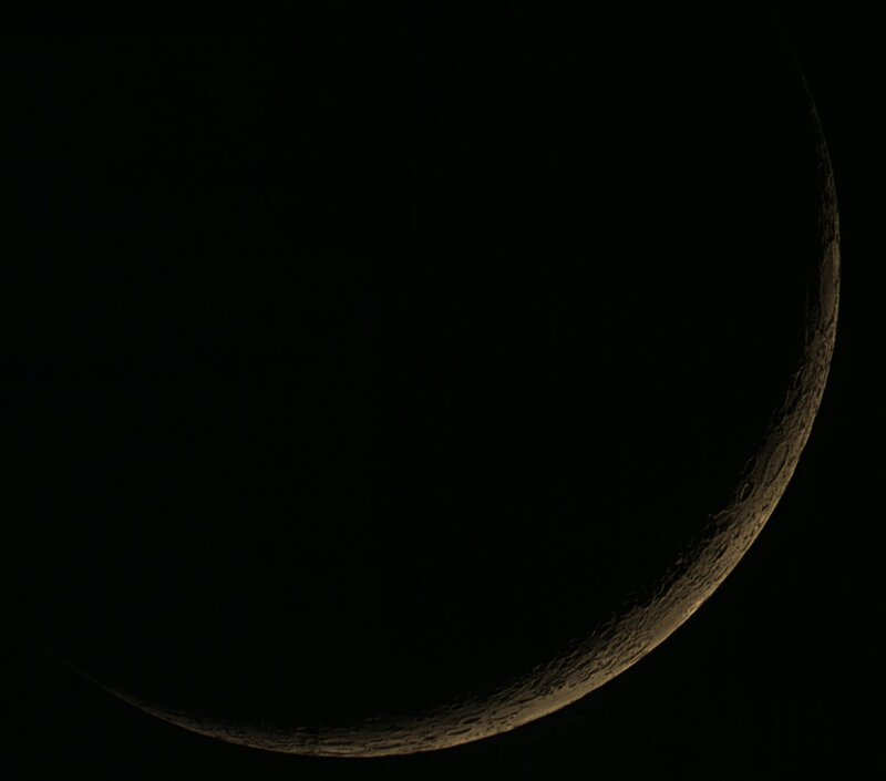 Crescent Moon — Black, Dark, Night