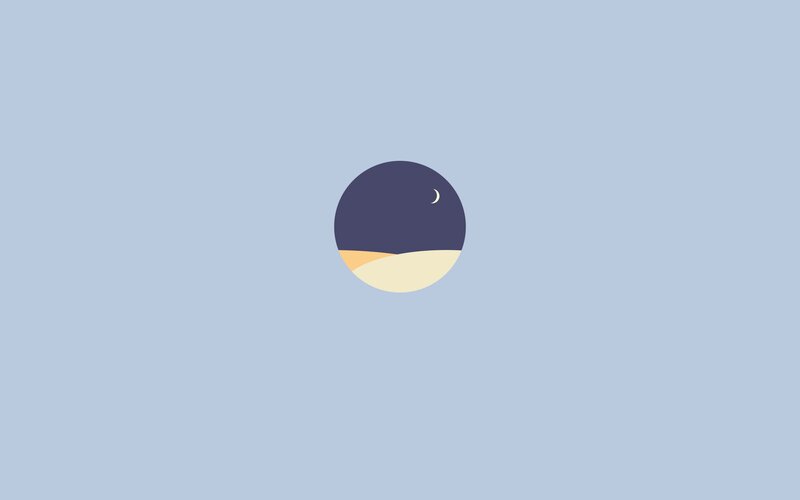 Crescent Moon in Circle