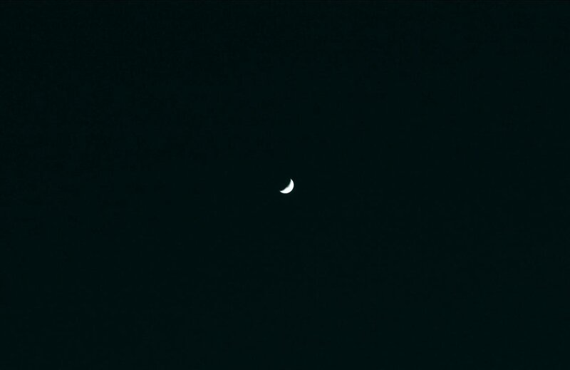 Crescent Moon in Night Sky — Night Sky