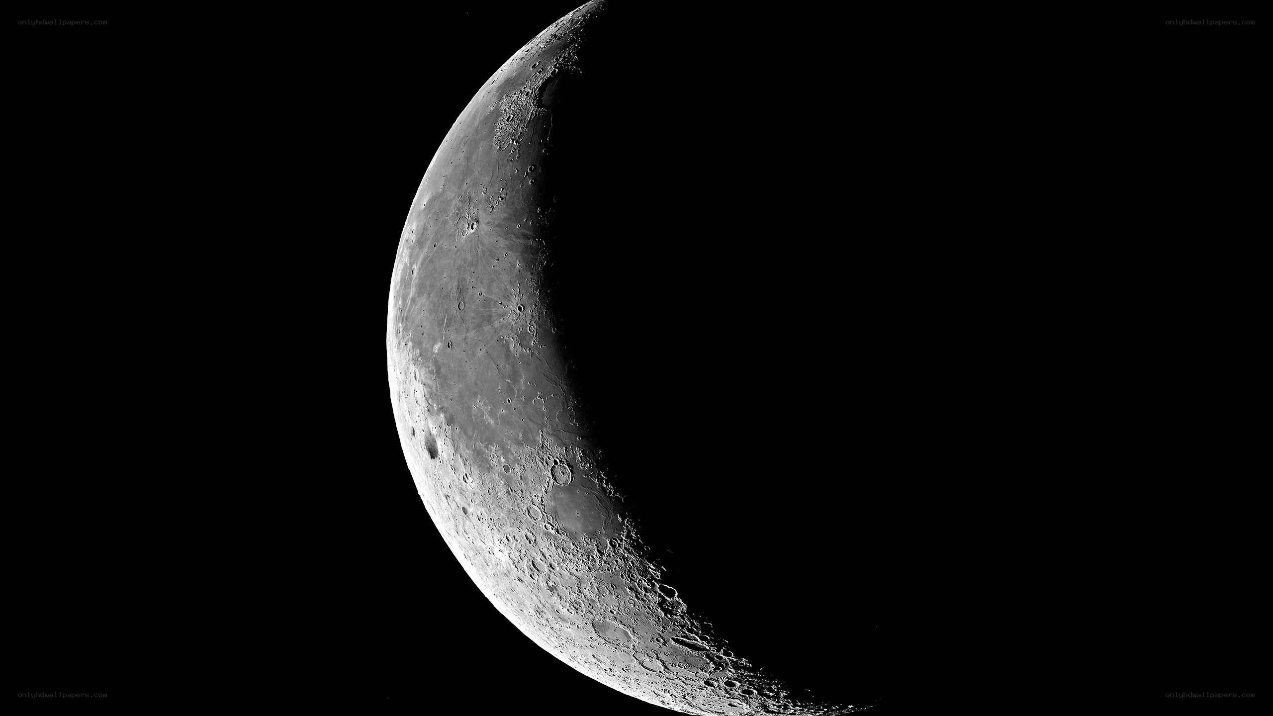 Crescent Moon in Space