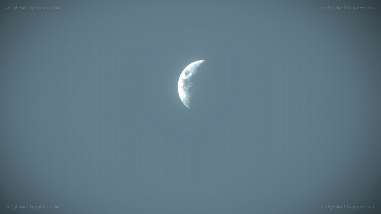 Crescent moon in the sky