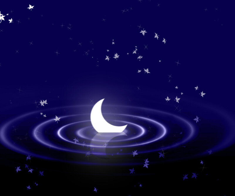Crescent Moon in Water
