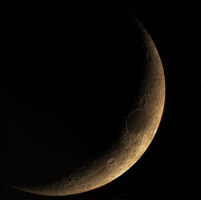 Crescent Moon Surface