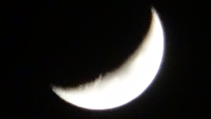 Crescent Moon — White, Serene