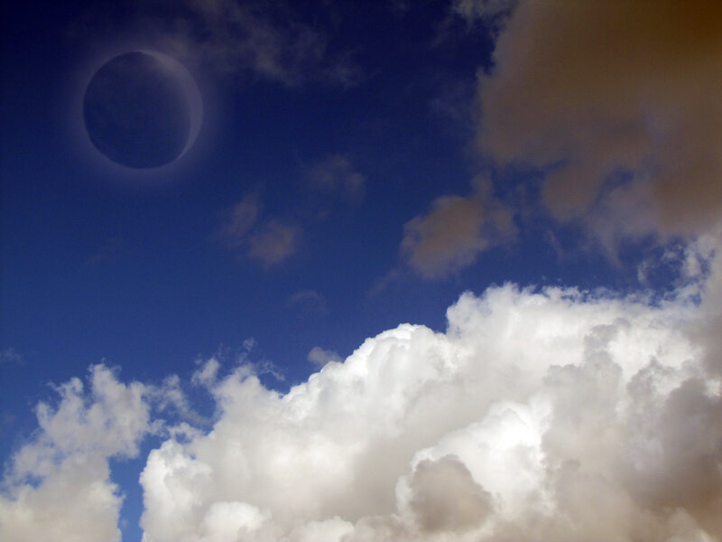 Crescent Moon with Halo