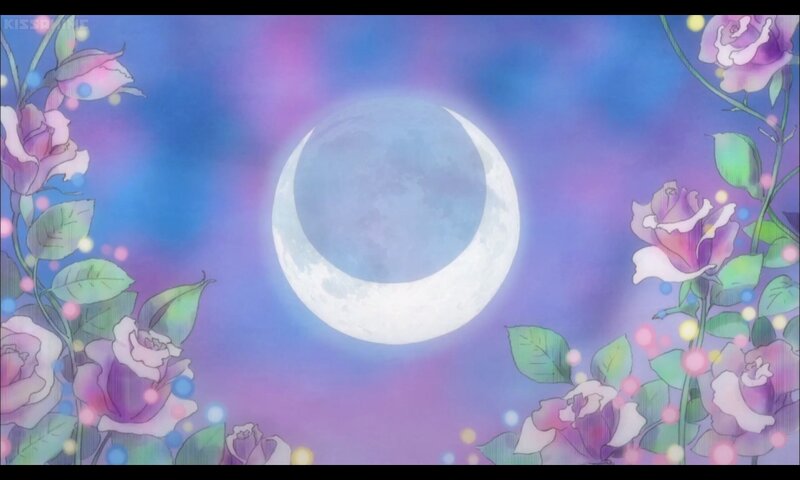 Crescent Moon with Roses