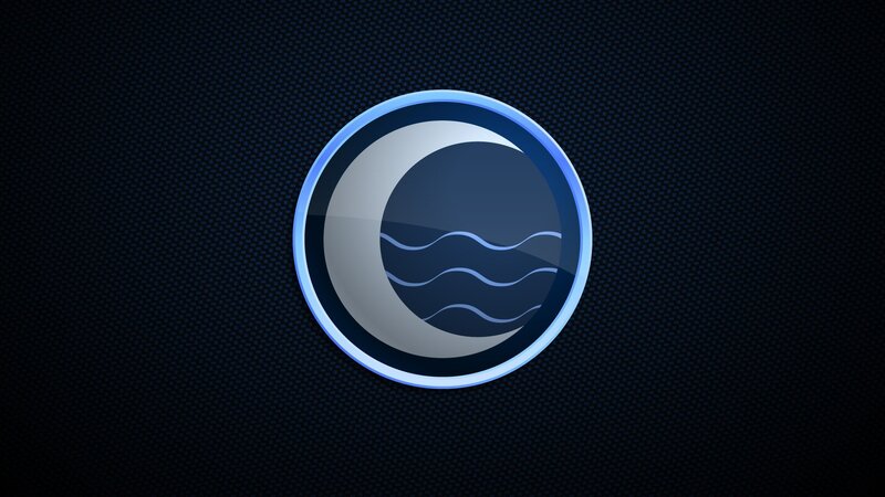 Crescent Moon with Waves